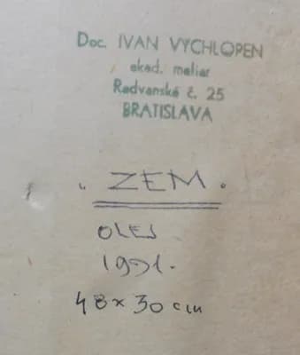 Akademický maliar Doc. Ivan Vychlopen (1941 - 1998) / Zem  thumbnail 4