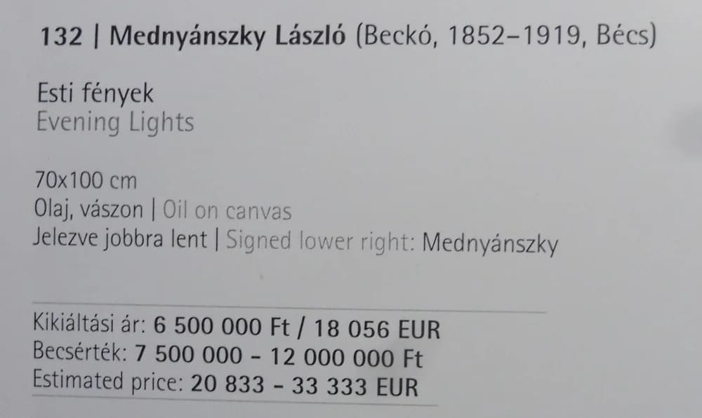 Ladislav Mednyánszky (1852 - 1919) / Nočné svetlá  thumbnail 6