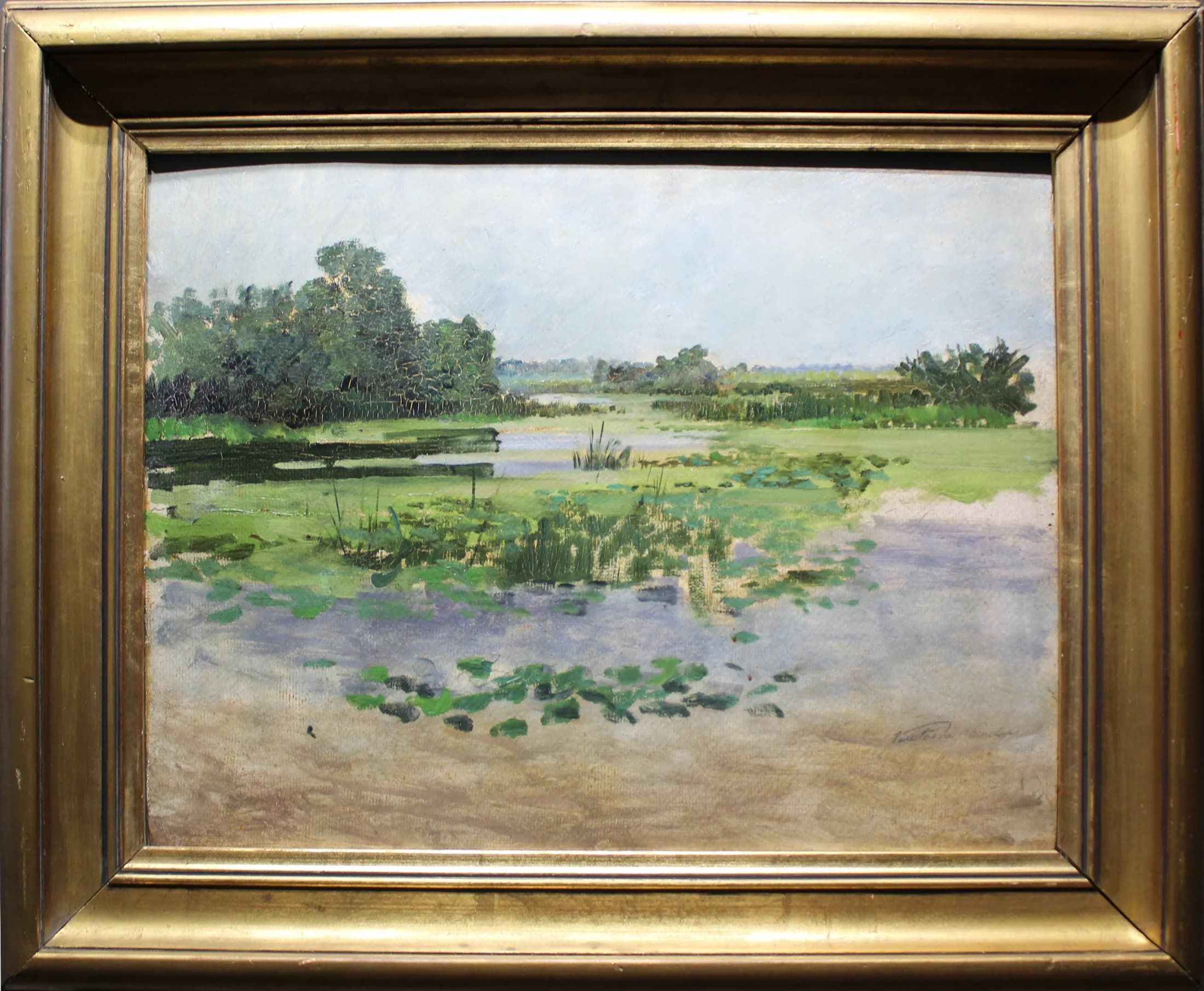 Nándor Katona (1864 - 1932) / Krajina s rybníkom - 1