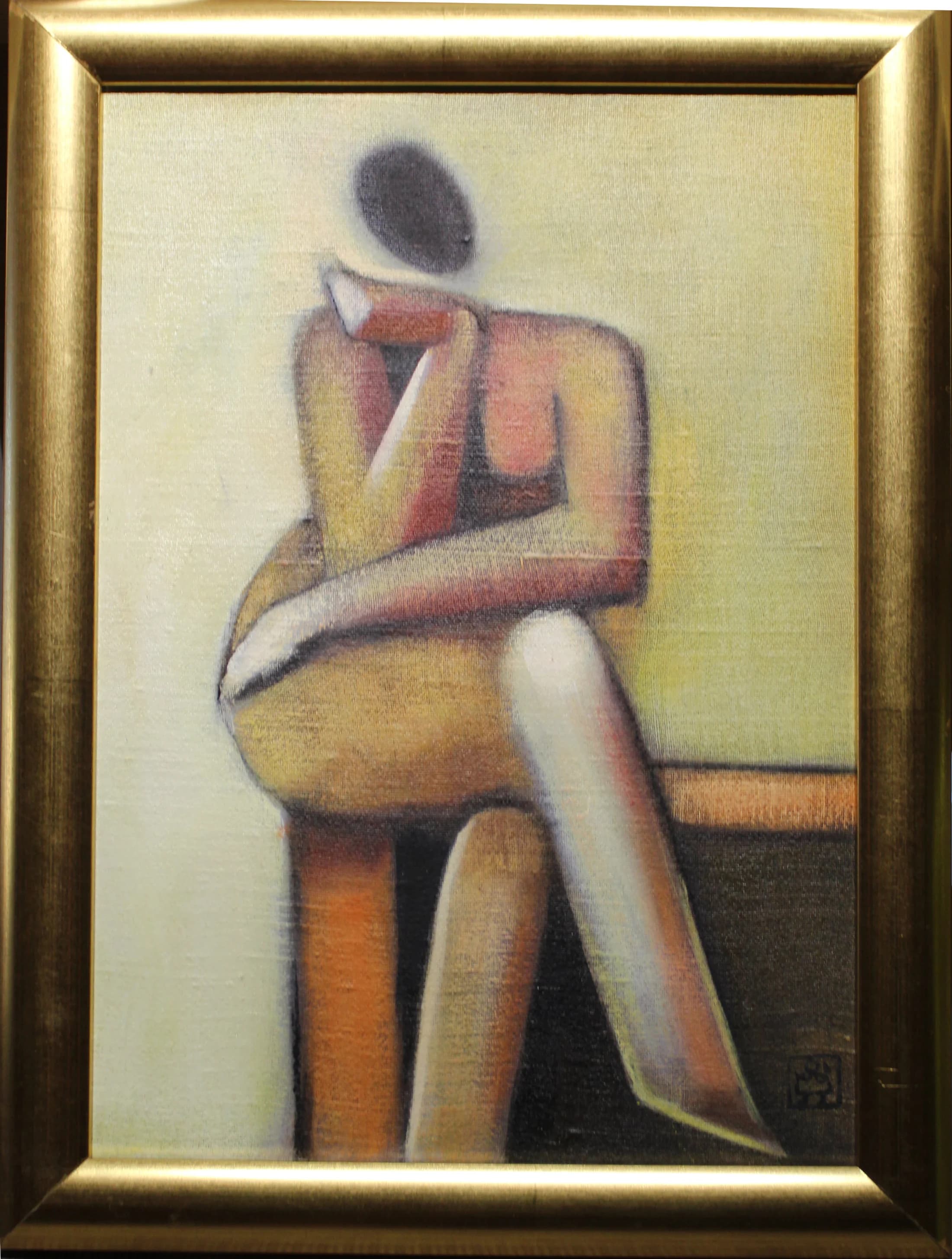 Mgr. Art Jana Viktorová (1978) / Štúdia sediacej postavy - 1