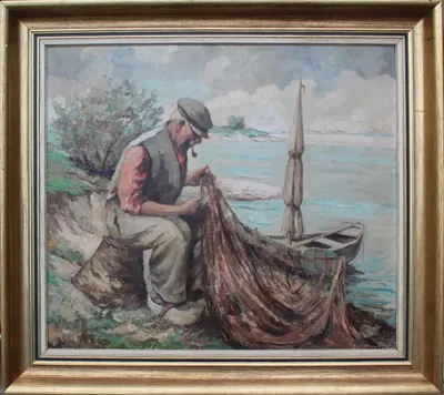 Mánes Peters (1906 - 1980) / Rybár na Rýne