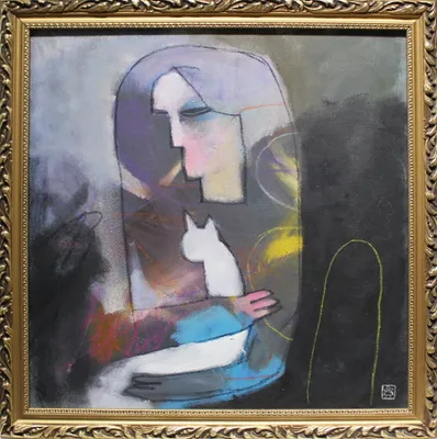 Mgr. Art Jana Viktorová (1978) / Žena a mačiatko