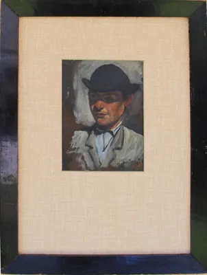 Ladislav Mednyánszky (1852 - 1919) / Portrét muža v klobúku 