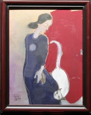 Mgr. Art Jana Viktorová (1978) / Dievča s bielou mačkou 