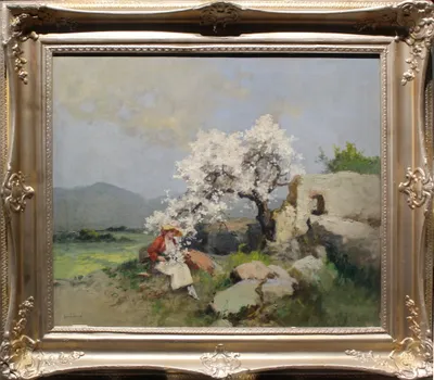 Antal Neogrády (1861 - 1942) / Dáma pod čerešňou