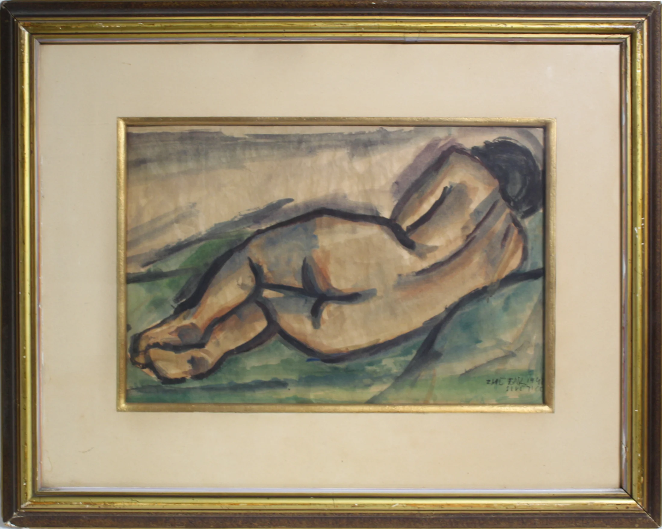 Ernest Zmeták (1919 - 2004) / Ležiaci akt